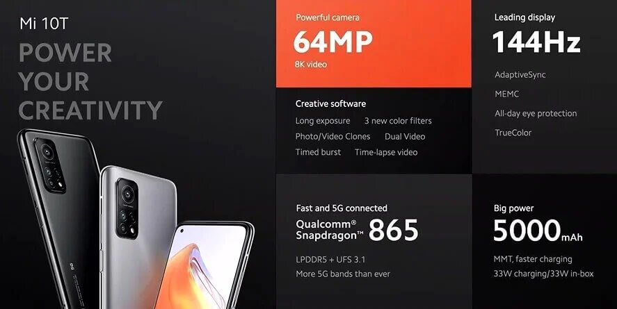 Серия Mi 10T поставляется с впечатляющими дисплеями, 5G, большими батареями и конкурентоспособными ценами mi 10t specs - Серия Mi 10T поставляется с впечатляющими дисплеями, 5G, большими батареями и конкурентоспособными ценами